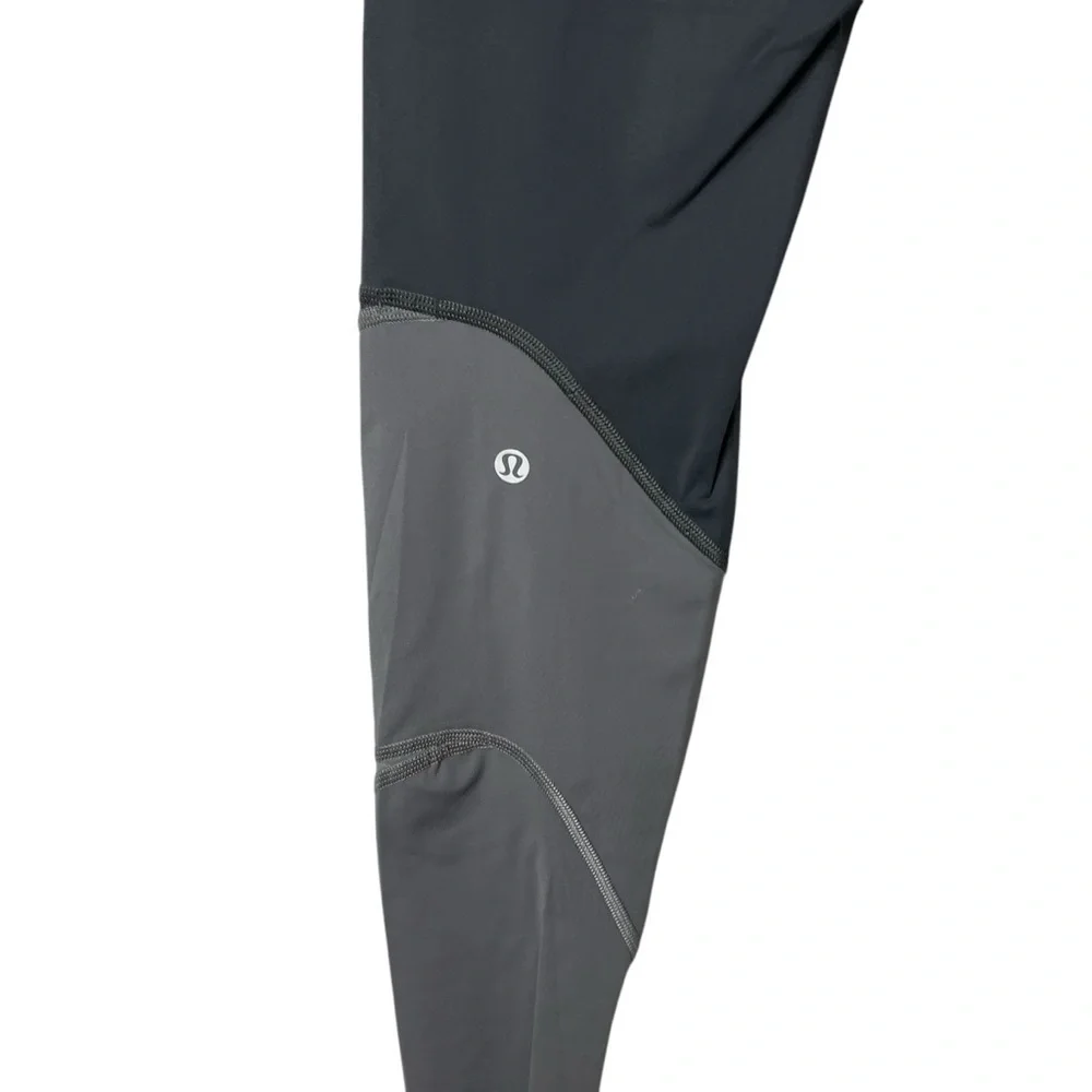 Lululemon Colour Me Ombré Tights Gray Obsidian Mesh Size 10 28” - Picture 7 of 9